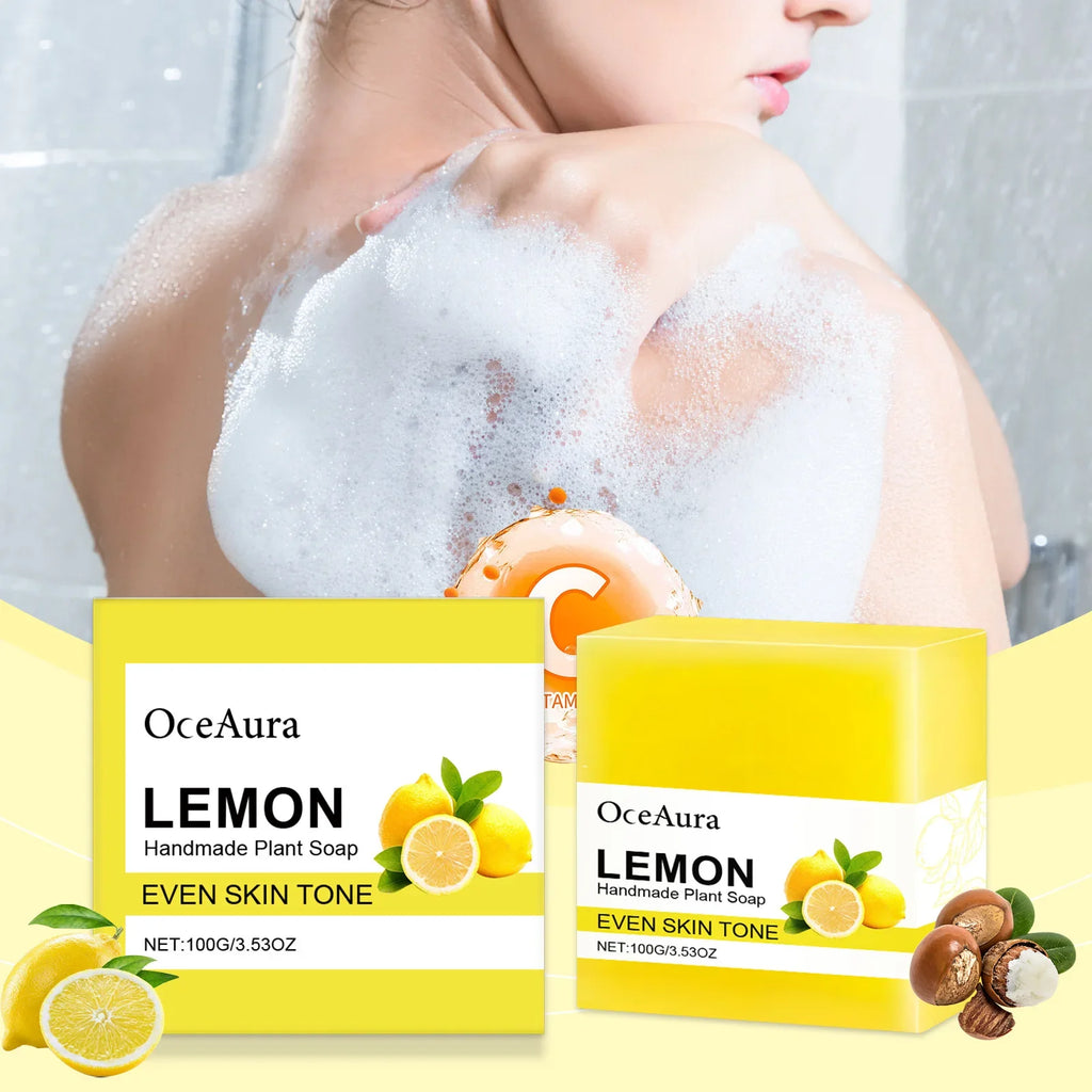 OCEAURA Lemon Handmade Essential Oil Soap Bar – 3.35 oz