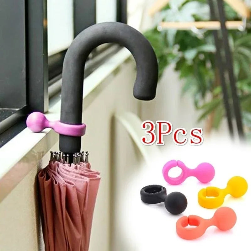 3-Pack Colorful Umbrella Hook Holder Bracket & Storage Rack