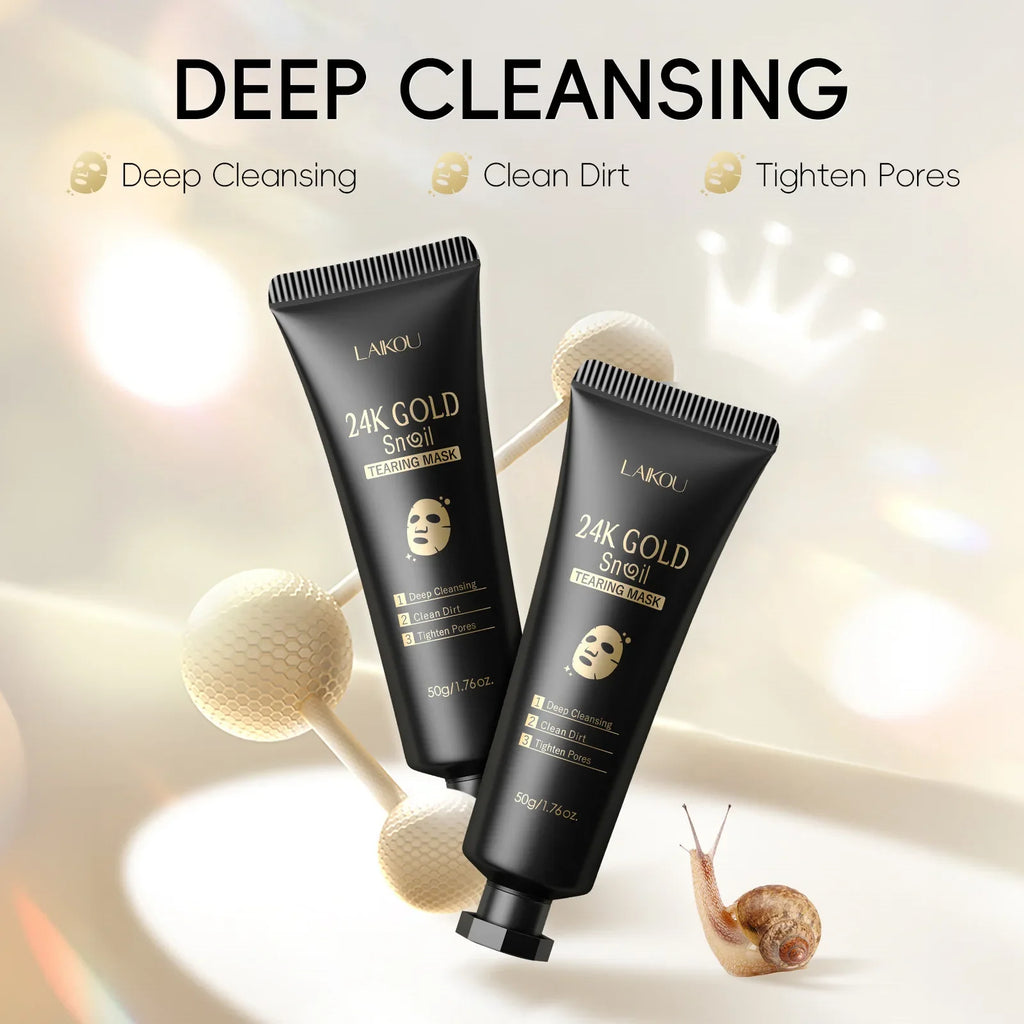 LAIKOU 24K Gold Snail Peel Off Mask – Blackhead & Pore Cleaner