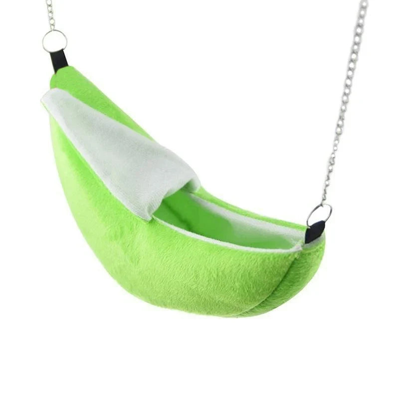 Hamster Cotton Nest Banana Shape House Hammock Bunk Bed Toys Cage
