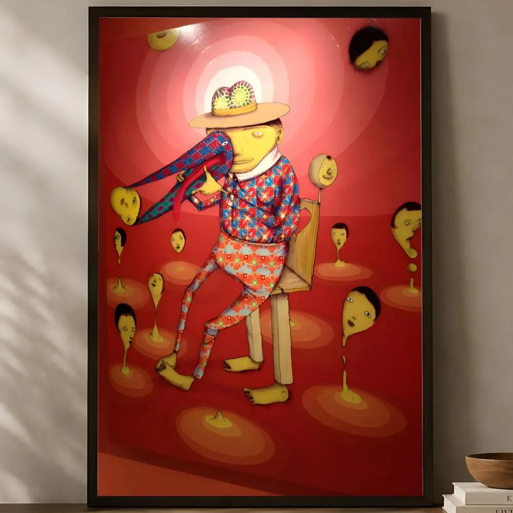 Os Gemeos Self-Stick HD PVC Wall Art Poster | Waterproof Decor