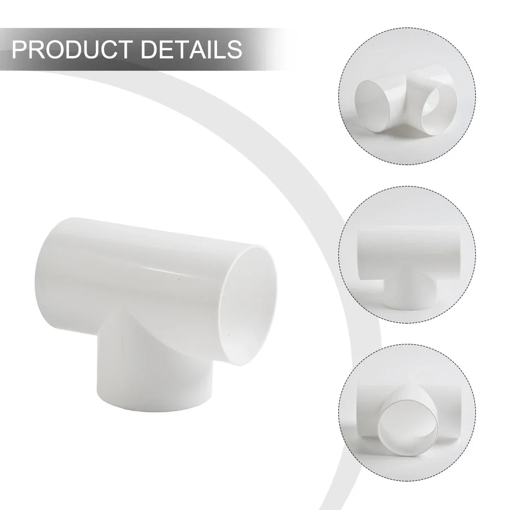 Ducting T Y Splitter Connector Extractor Fan Ventilation Duct Pipe