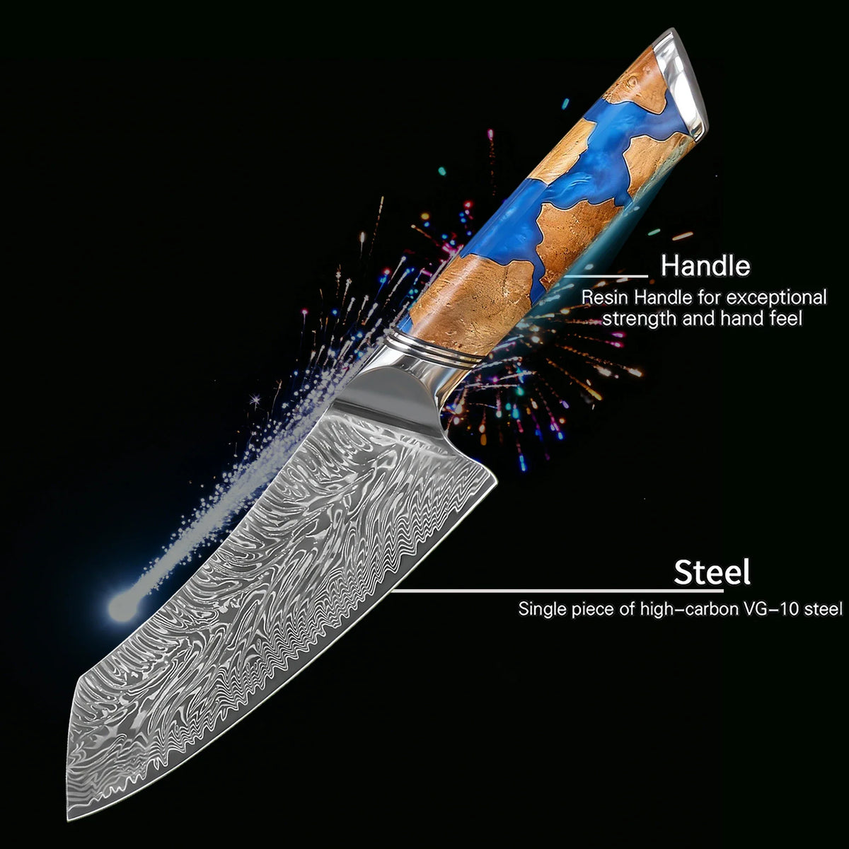 Kiritsuke Damascus Steel Chef Knife – Sharp 17.8cm Kitchen Knife