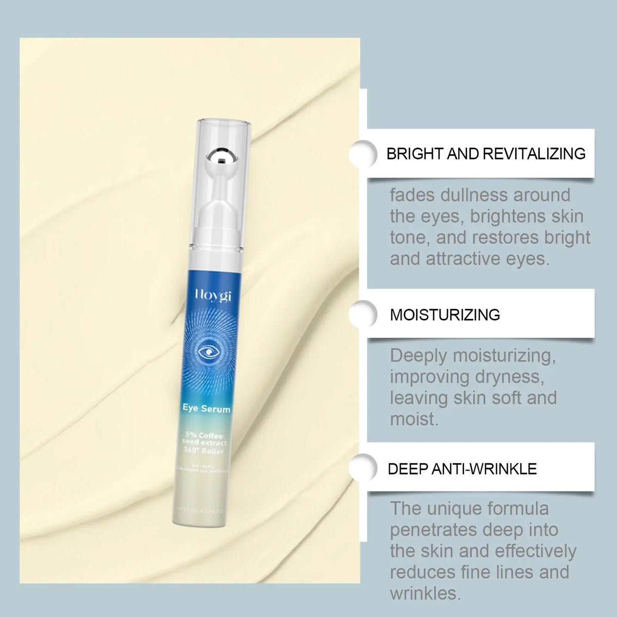 Hoygi Eye Serum – Dark Circles, Puffiness & Bags | Men & Women