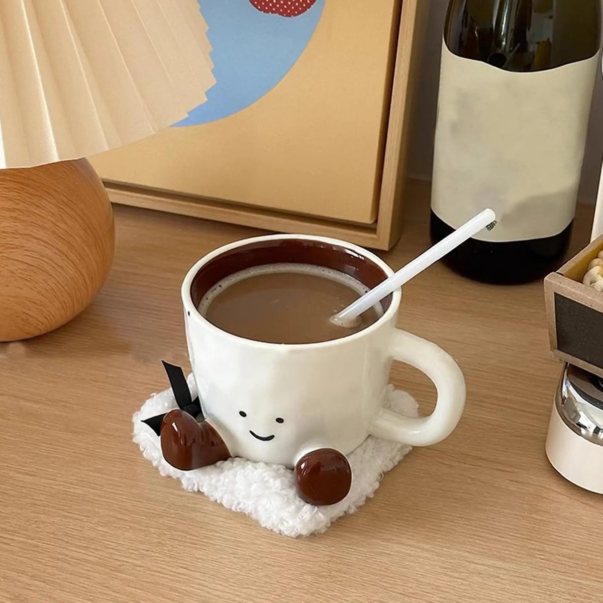 Ceramic Coffee Cup Water Feet Cute Decorative Beverage Mug