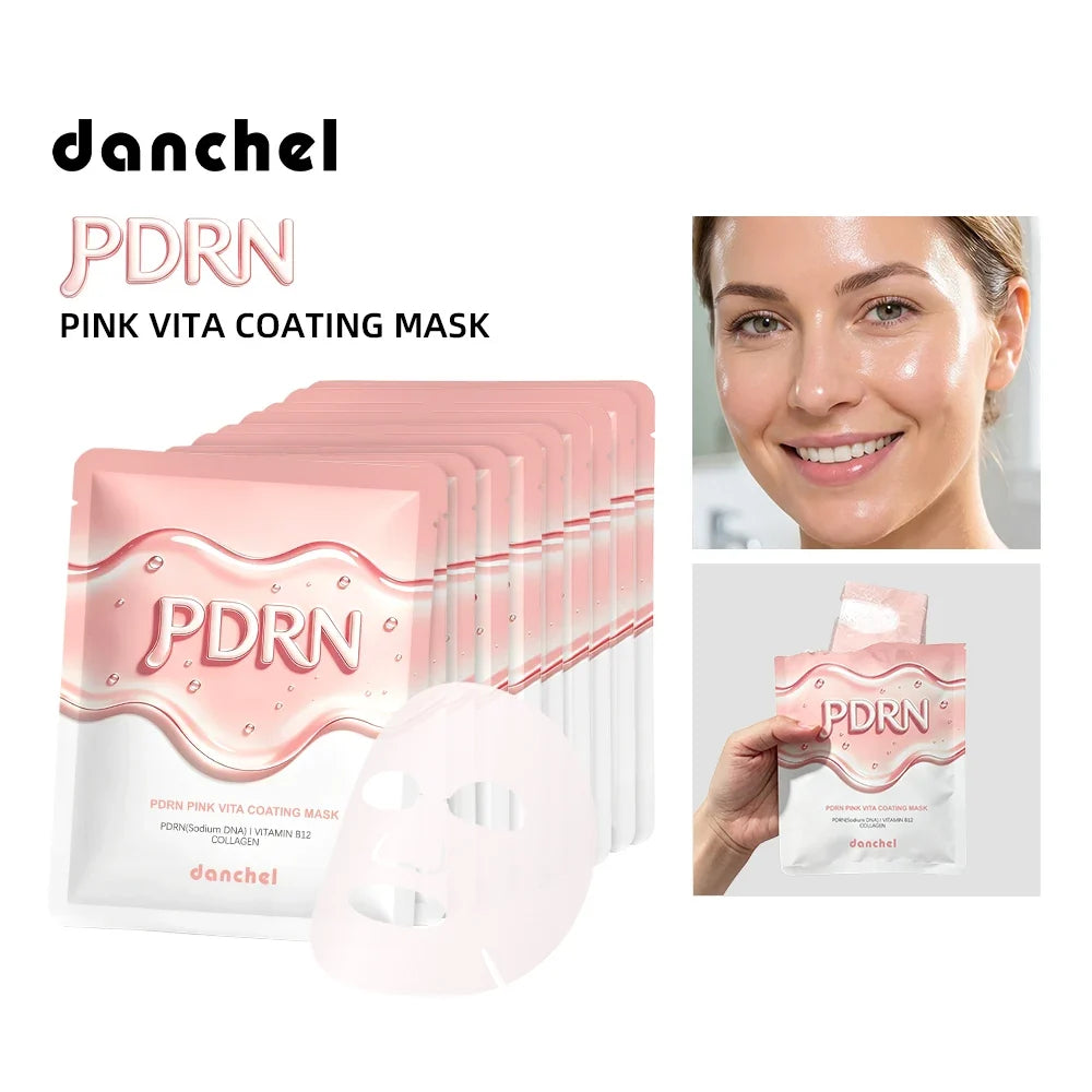 10-Pack PDRN Pink Vitamin Sheet Mask – Hydrate & Brighten