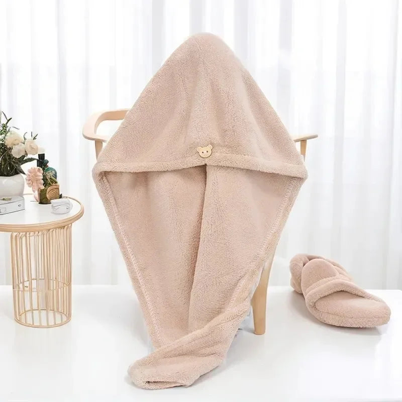 Microfiber Quick-Dry Hair Towel Cap for Women – Soft & Absorbent