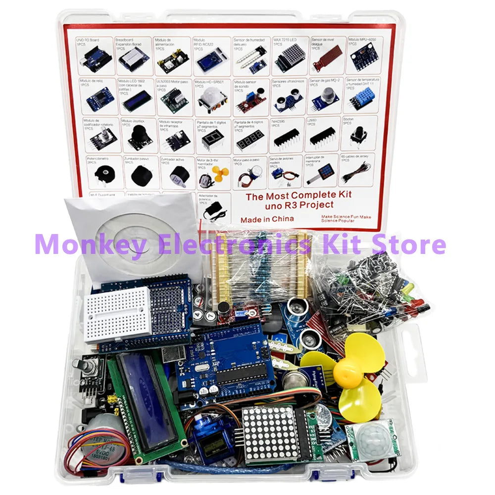 Complete Arduino Uno R3 Learning Kit – ATmega328P DIY Electronics