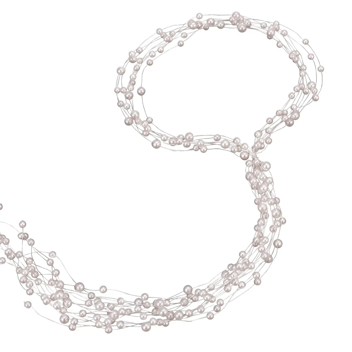 Multi-Layer Pearl Headband with 40cm Tassel Fringe | Bridal