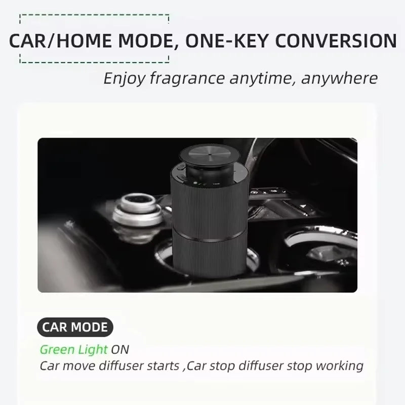 Waterless Car Essential Oil Aroma Diffuser USB Rechargeable