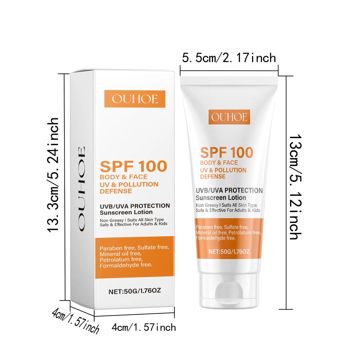 SPF 100 Hydrating Sunscreen Lotion | UVA UVB Protection 50g