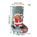 Linen Large Christmas Stocking Fence Bag Tree Hanging Ornaments Candy