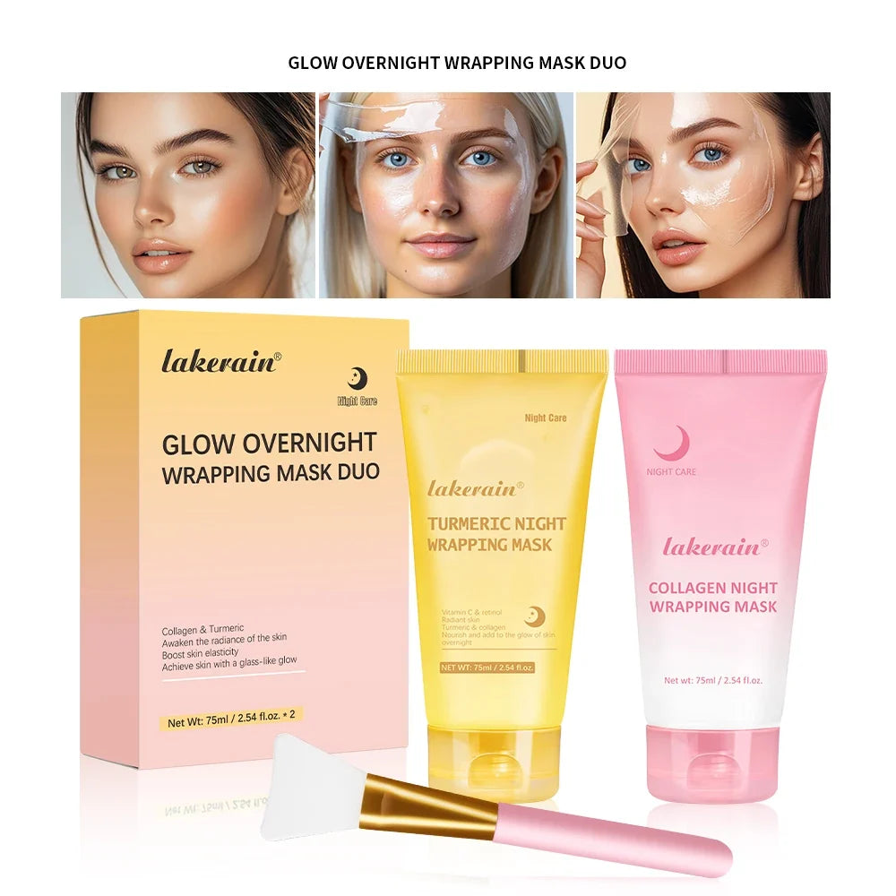 Turmeric & Collagen Overnight Peel-Off Mask Duo | Deep Hydration