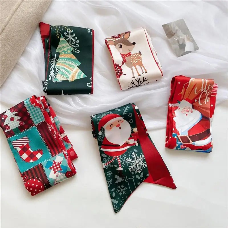 Christmas Scarf – Festive Hair, Bag & Gift Decoration Accessory