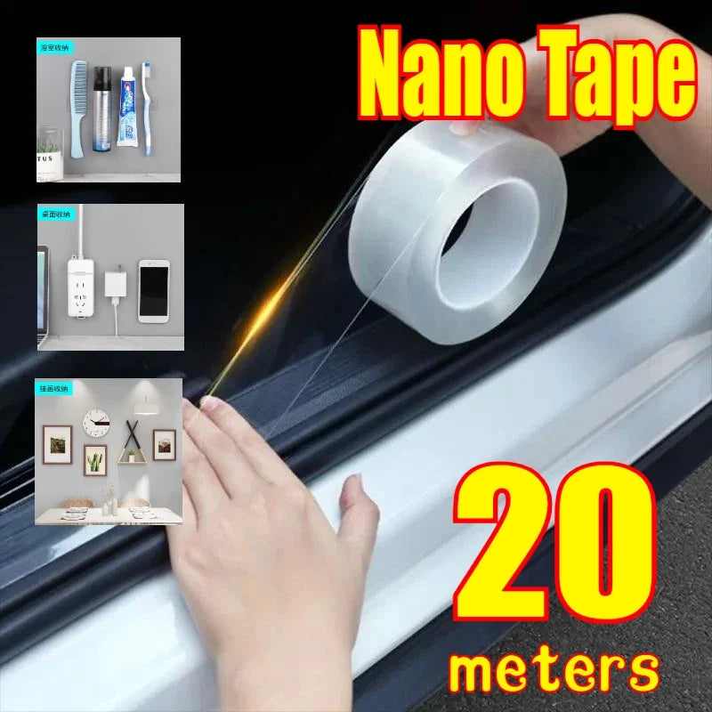 Nano Double-Sided Gel Tape – Transparent, Waterproof & Reusable