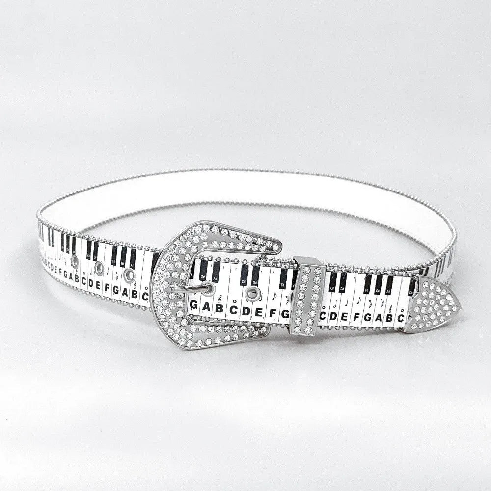 Piano Key Graffiti Waist Belt – Y2K Harajuku Korean Style