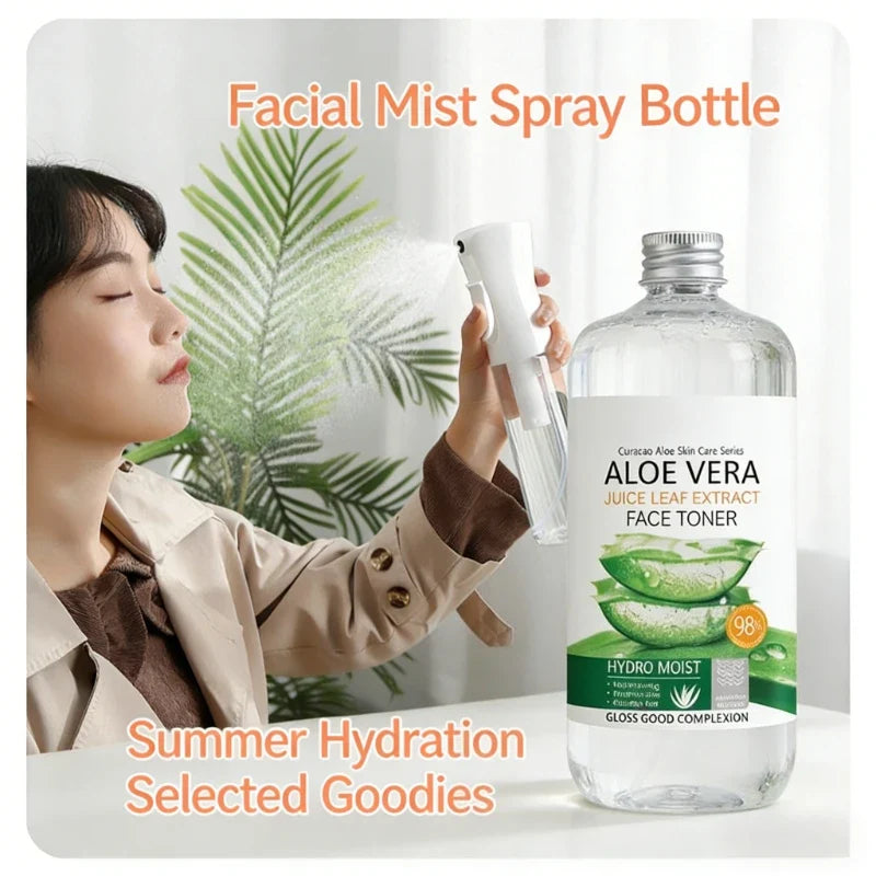 500ml Aloe Vera Facial Toner Hydrating Spray – Dry Skin