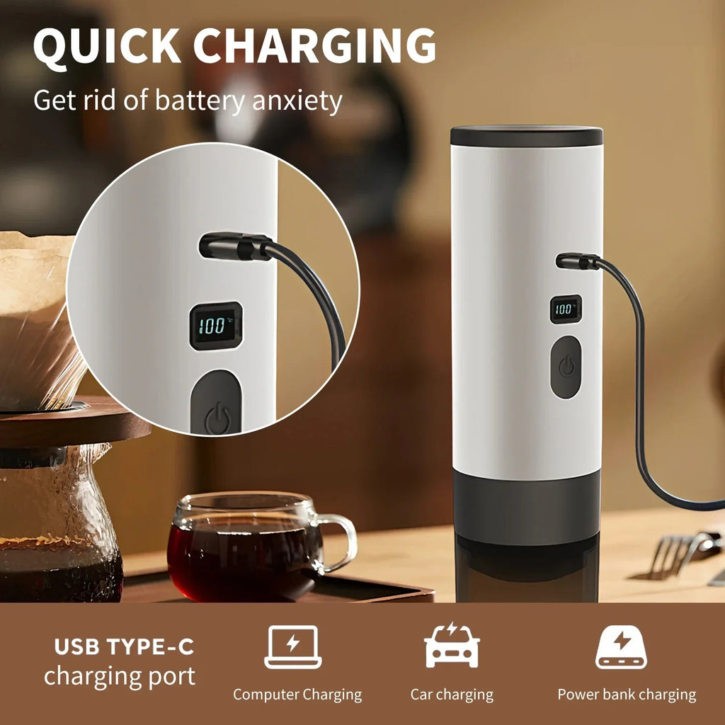 HOMEFISH Portable Wireless Capsule Coffee Machine 15BAR 3-in-1