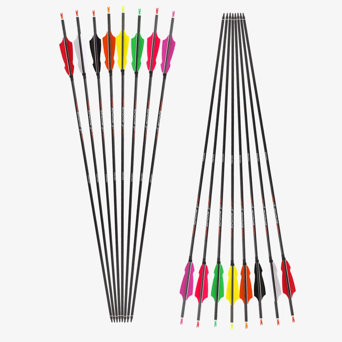ID6 2 Pure Carbon Arrow 8 Styles 4-inch Turkey Feather Spine 250-800