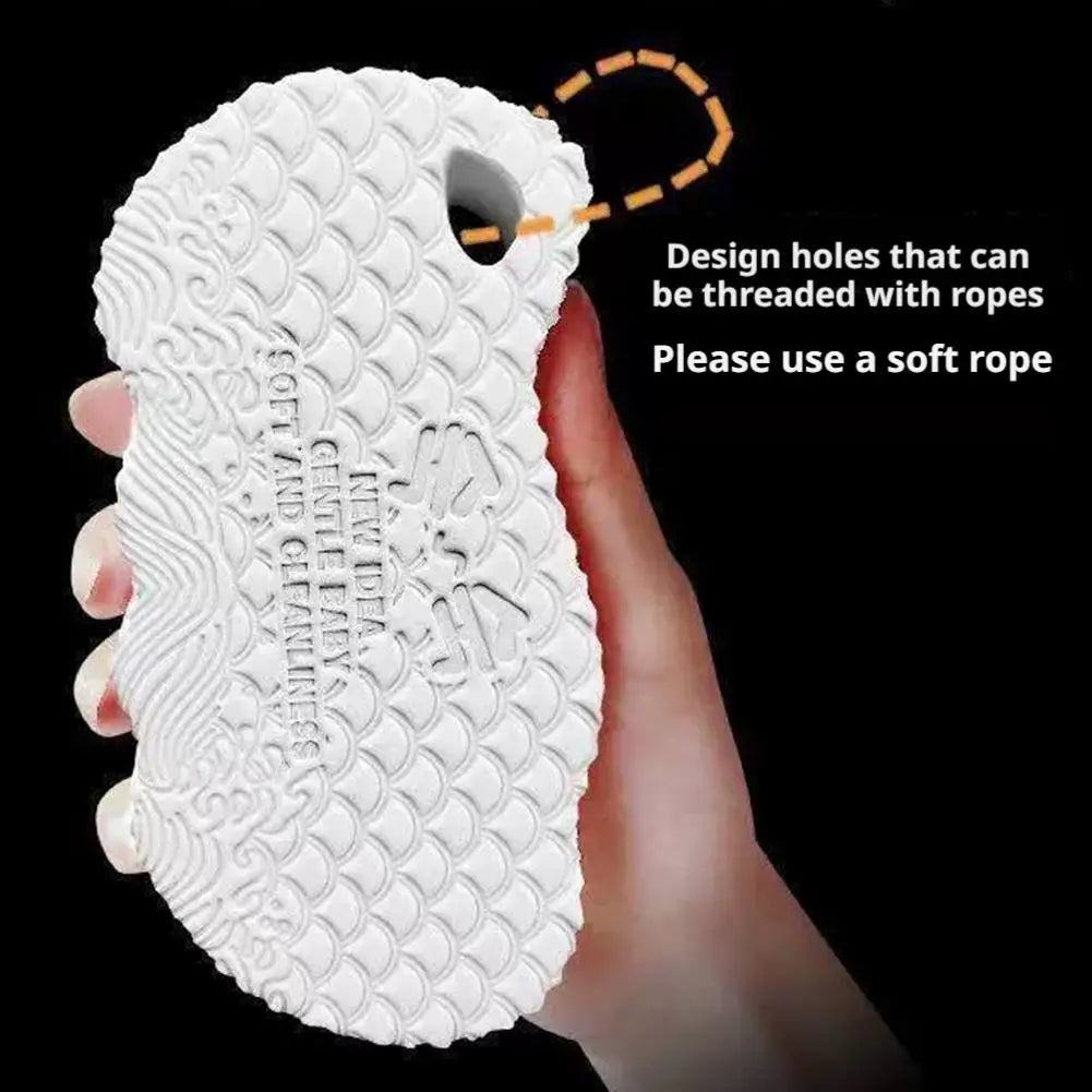 SADOER Exfoliating Bath Sponge Scrubber for Adults & Baby