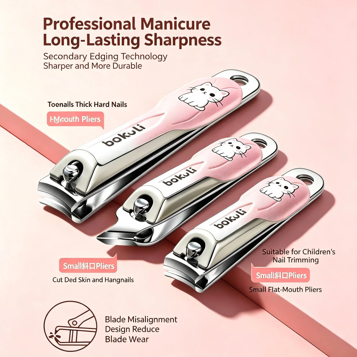 10-Piece Stainless Steel Manicure Kit – Nail Clippers & Tweezers