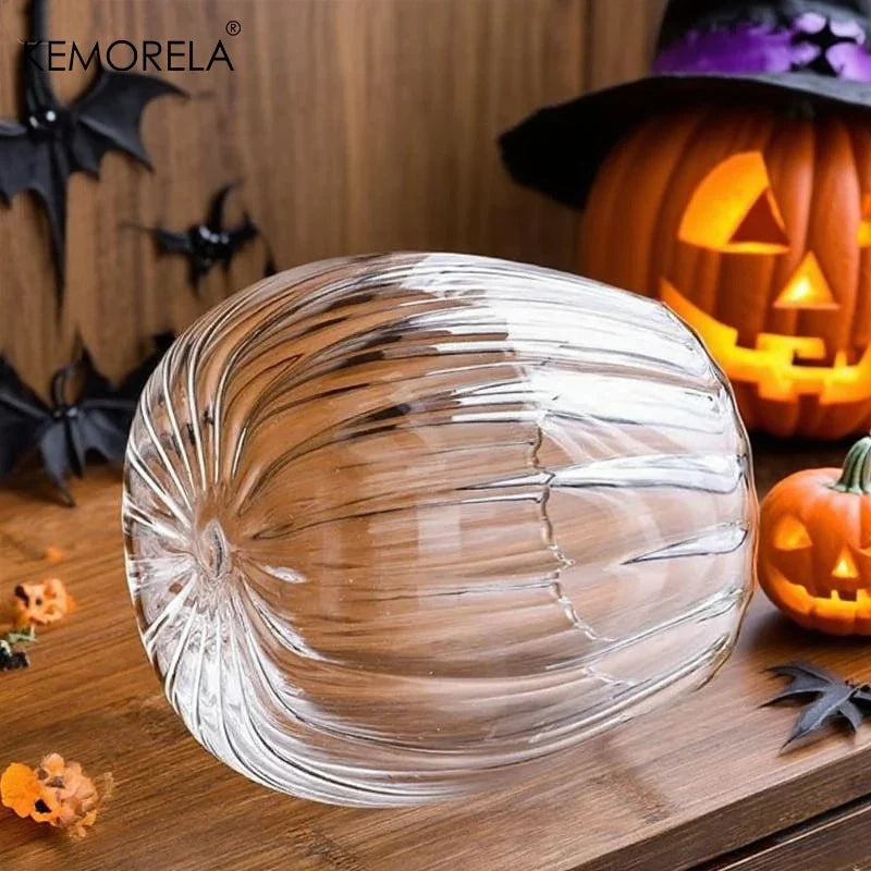 Halloween Glass Candy Jar with Airtight Wood Lid | Canister