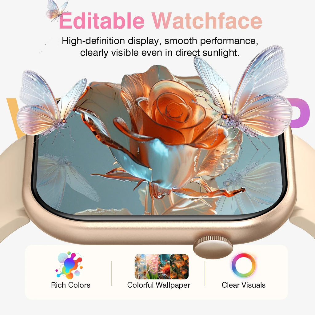 LOMAXFR Smart Watch – 2.01" HD Screen, Wireless Calling, Fitness