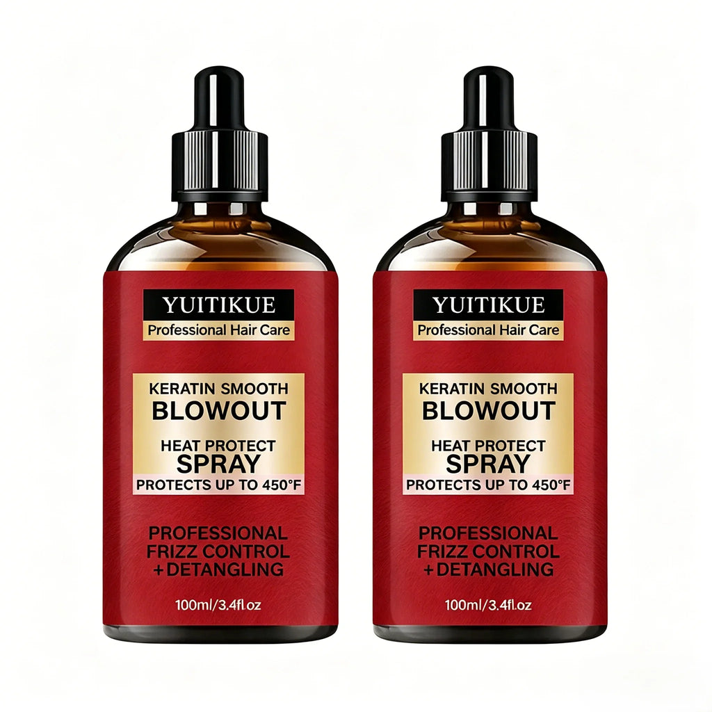 Keratin Heat Protect Spray 450°F – Frizz Control & Detangling