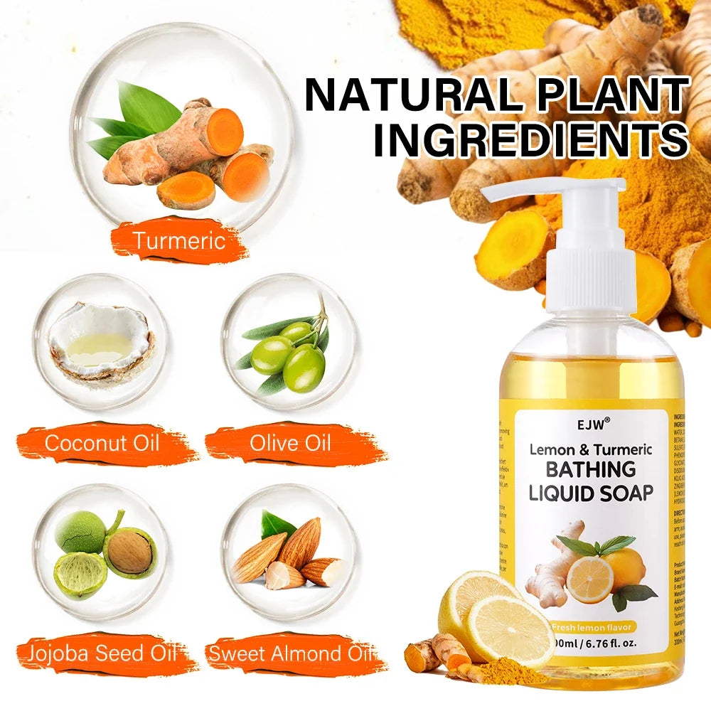 Turmeric Brightening Body Wash – Deep Cleansing Shower Gel