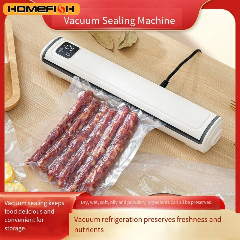 HOMEFISH Portable Vacuum Sealer for Dry & Wet Food + Bags
