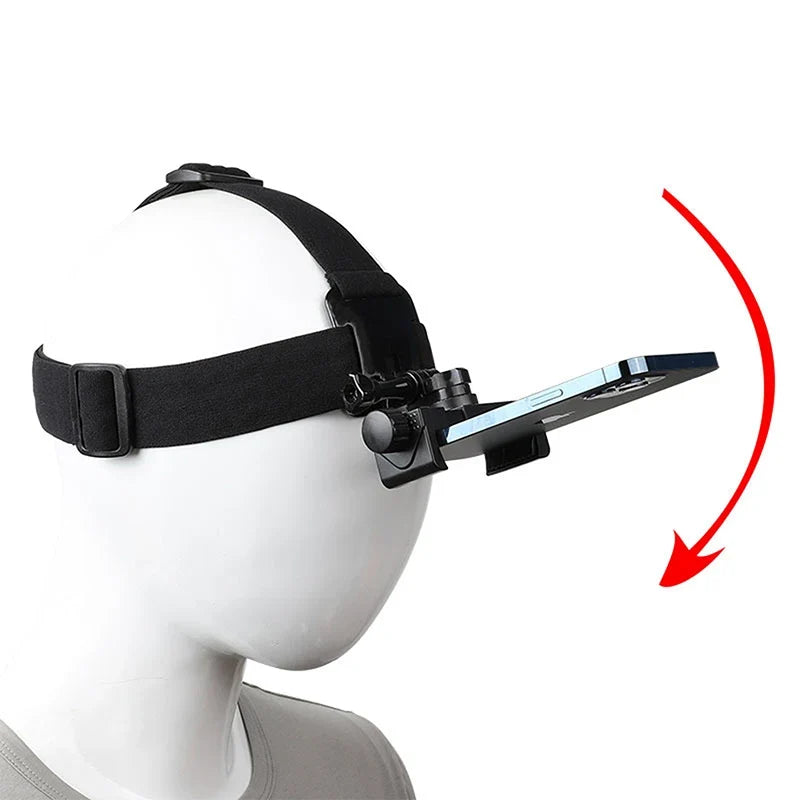 Head-Mounted Phone & Action Camera Headband Mount Bracket