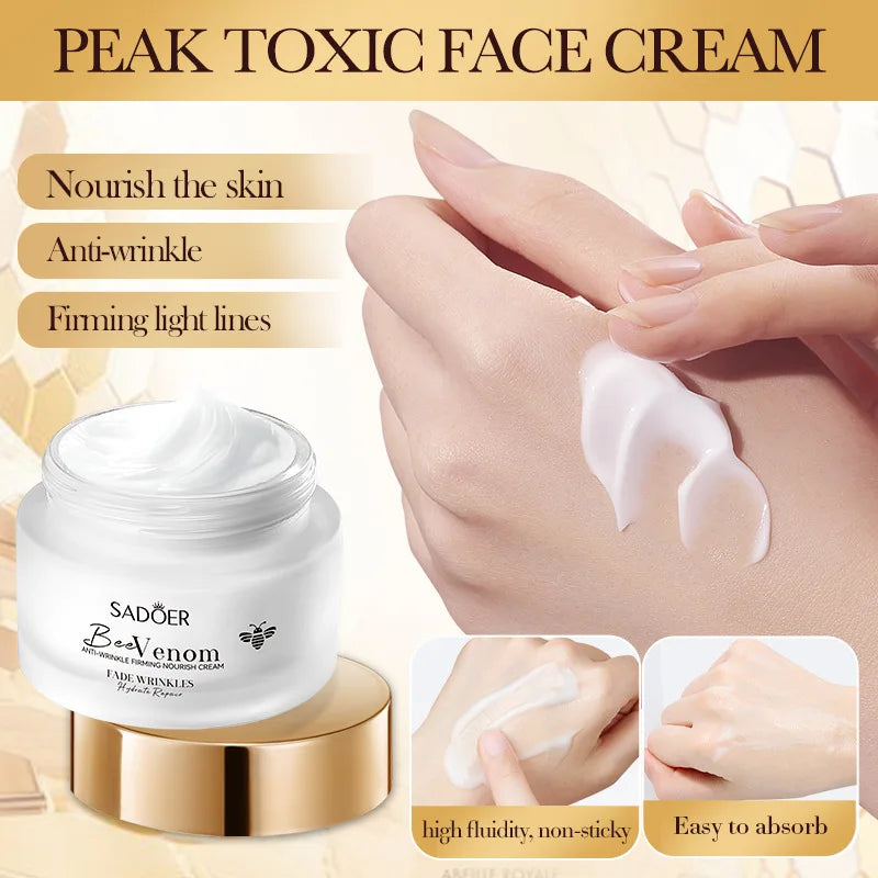 Bee Venom Anti-aging Face Cream Fade Wrinkle Firming Lifting Facial