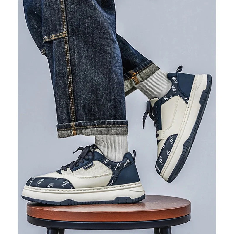 Men's Breathable Casual Sneakers – Lace-Up Fashion Trainers