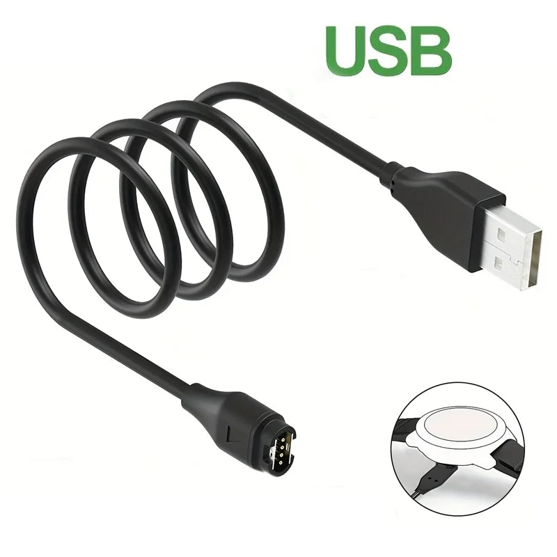 100cm USB Charging Cable for Garmin Fenix 8/7/6/5 & Forerunner