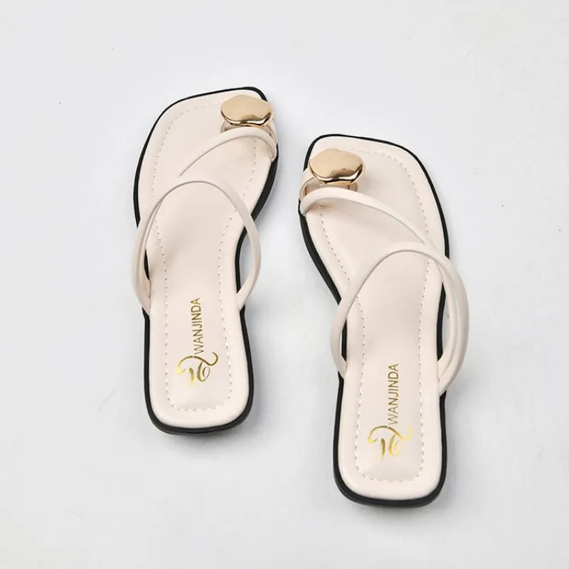 Women's Low-Heel Clip Toe Sandals – Summer Walking Sandals