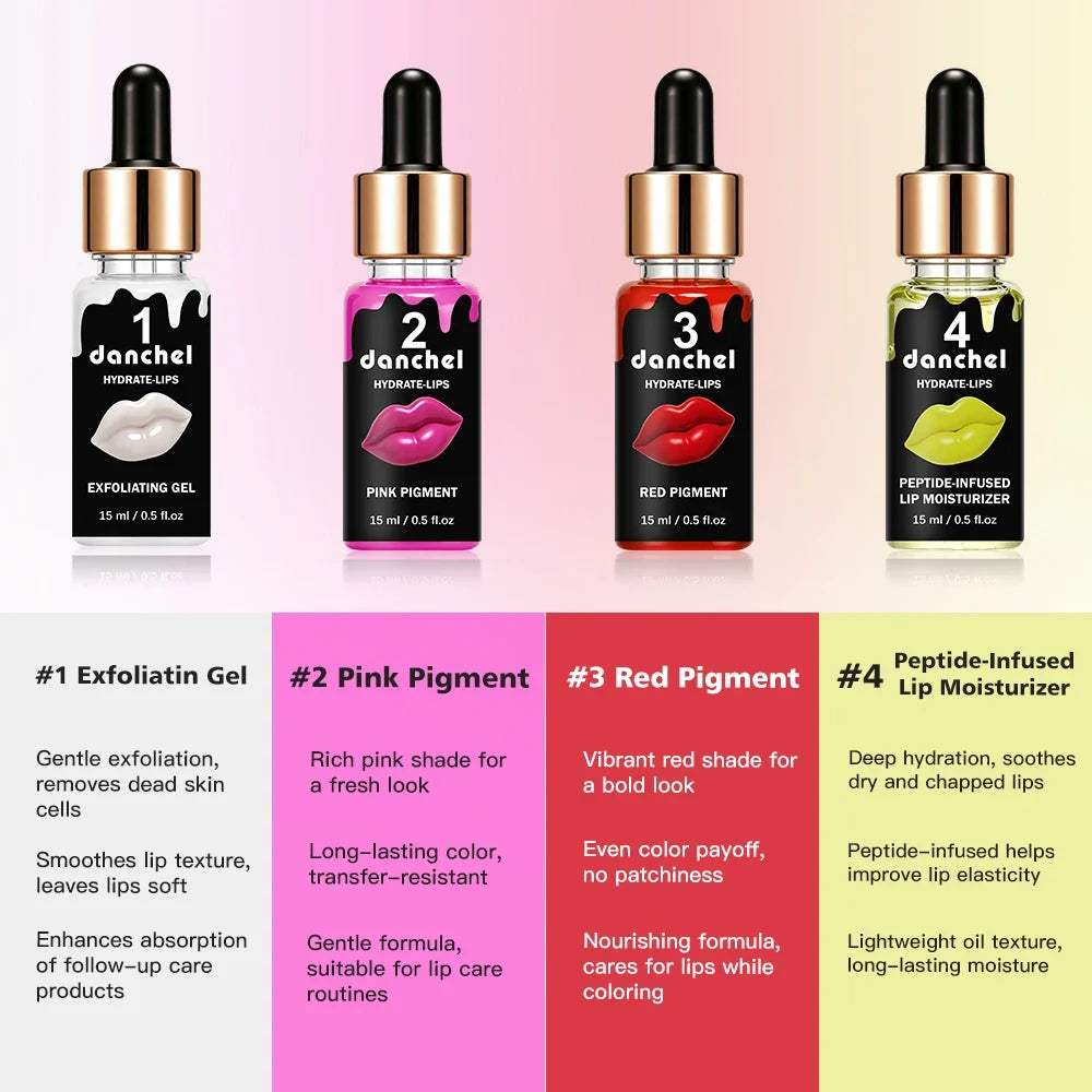 4-in-1 Lip Care Set – Exfoliate, Color & Nourish | 60ml