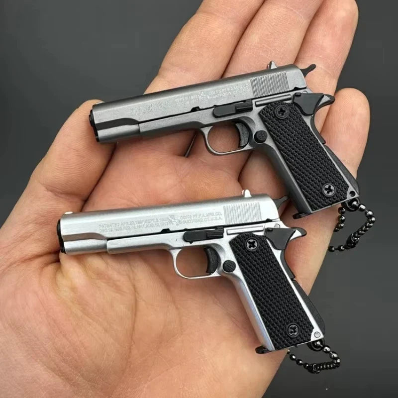 1:3 Scale Colt 1911 Metal Alloy Pistol Model Keychain Collectible