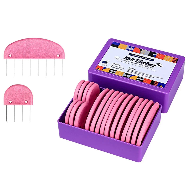 20-Piece Knit Blocking Combs & Pins Set – 2 Sizes DIY Kit