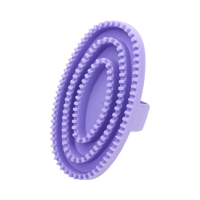Dog & Cat Bath Brush – Rubber Bristle Massage Grooming Comb