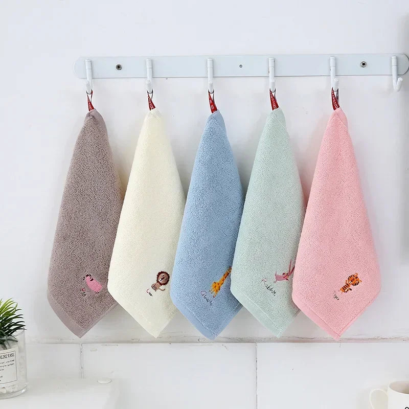 MOONBIFFY Cotton Baby Washcloths | Cartoon Newborn Bath Towel