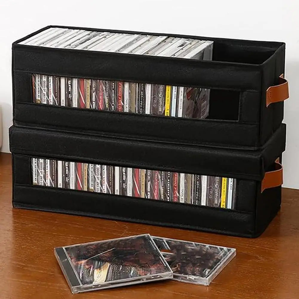 Large CD DVD Storage Box – Foldable 37-Disc Oxford Fabric Case