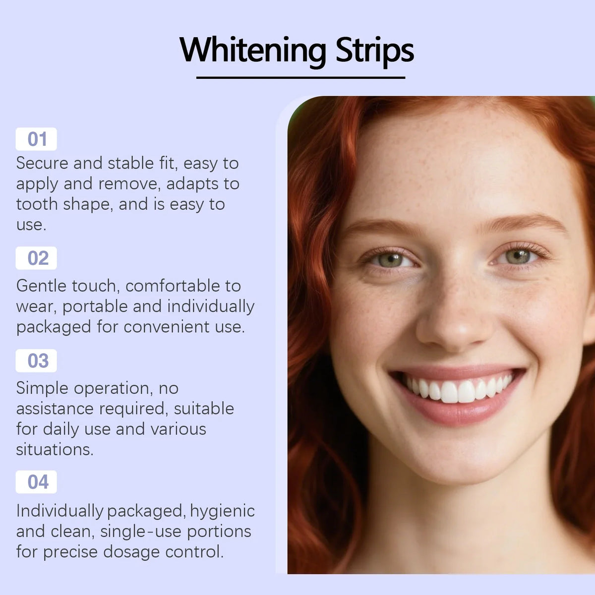 Purple Color-Correcting Teeth Brightening Strips | 42 Pack