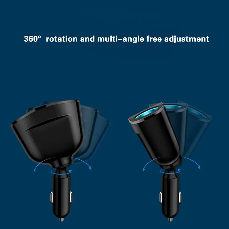 Dual-Port Car Charger Digital Display – QC3.0 & 2.4A 20W
