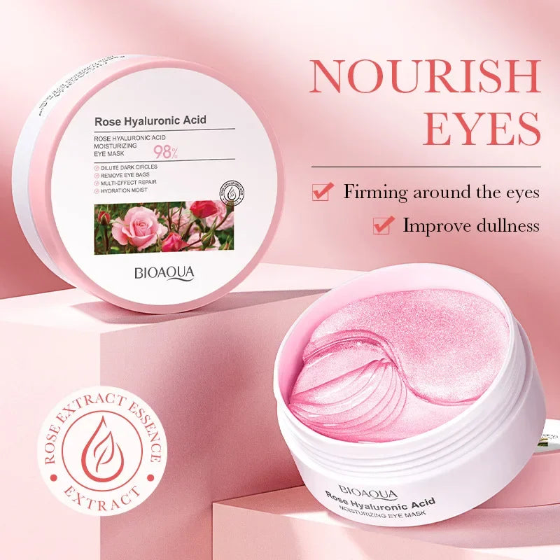 Bioaqua Rose Hyaluronic Acid Eye Mask – 60 Patches