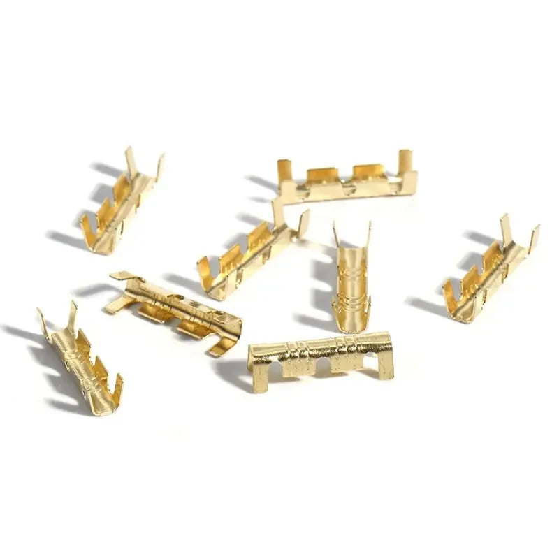U-Type Brass Crimp Terminal Block Connectors | 50–200 Pcs