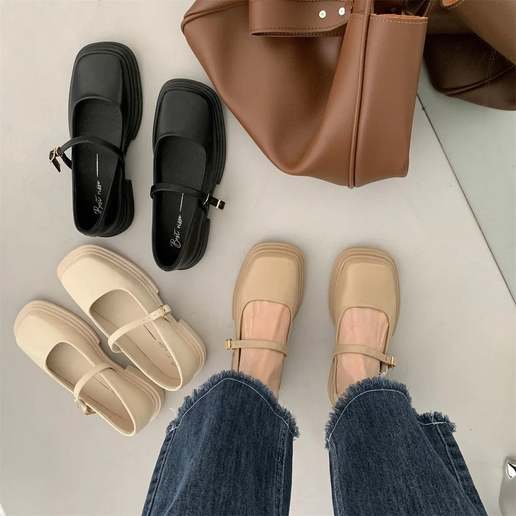 Women's Slip-On Oxford Flats – Preppy British Style Loafers