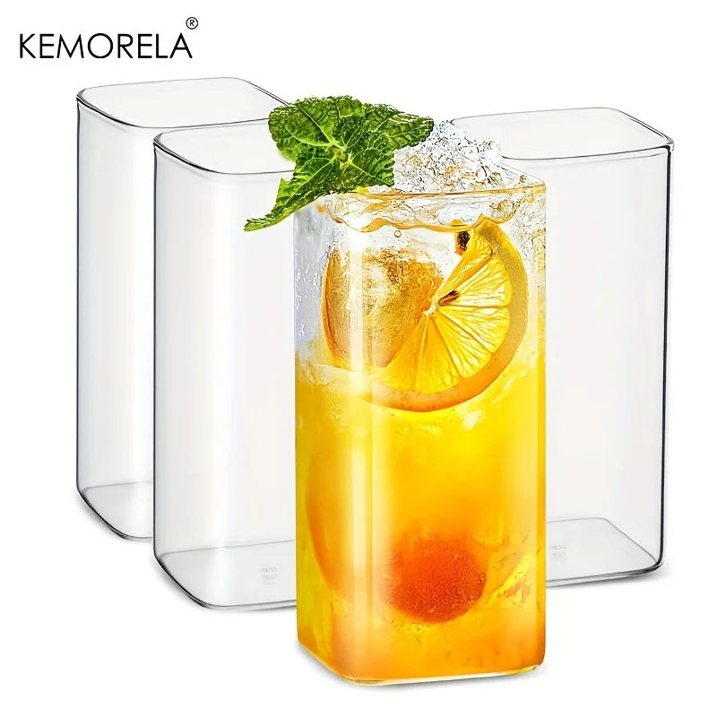 KEMORELA 4-Pack Highball Glasses 443/560ml – Clear Tall Cups