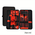 25-Piece Stainless Steel Manicure Set with Leather Travel Case