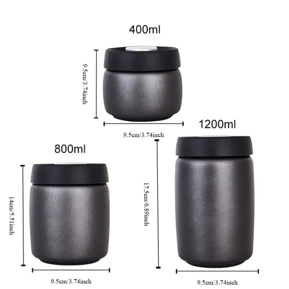 304 Stainless Steel Vacuum Sealed Coffee & Tea Storage Canister