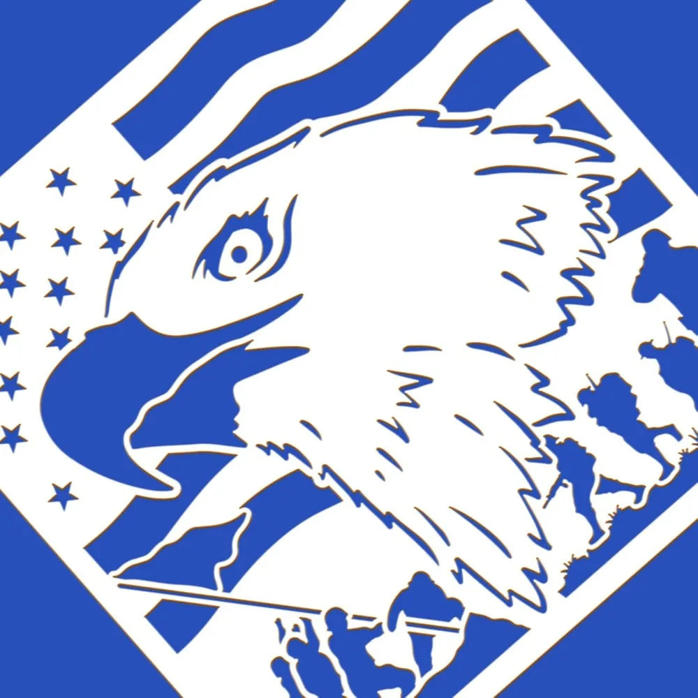 12x12 Independence Day Eagle Flag Stencil – Reusable PET